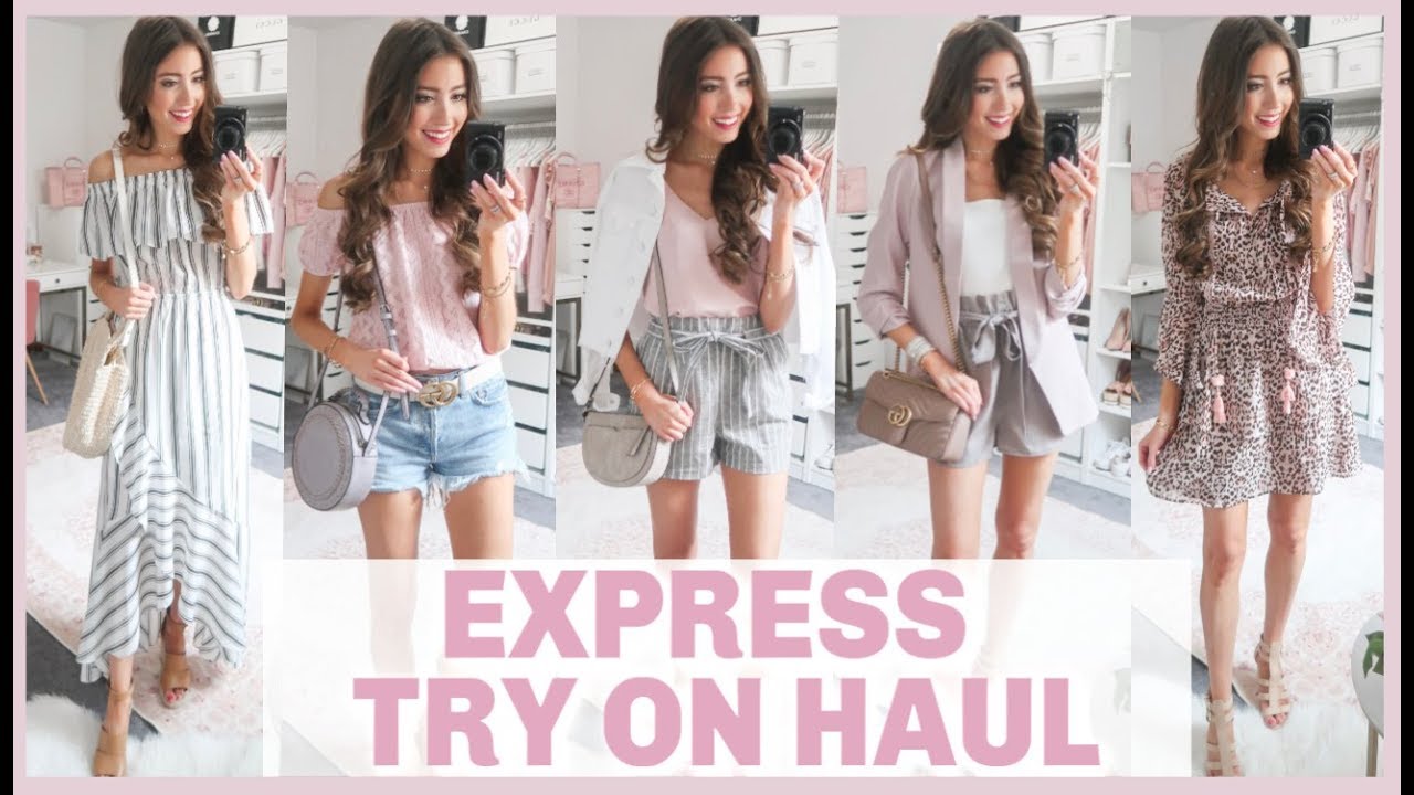 HUGE EXPRESS TRY ON CLOTHING HAUL | SPRING + SUMMER OUTFIT IDEAS | SUMMER HAUL 2019