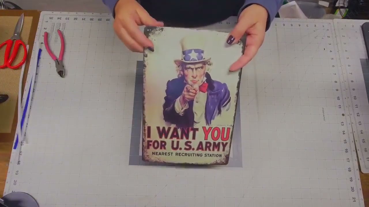 How to Make a 1940s Vintage Uncle Sam Patriotic Wreath Tutorial
