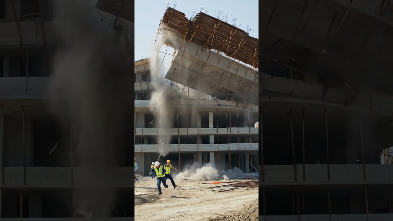 Bomb 💣 blast 💥 in building 🏢 construction 👷🚜 | #shorts