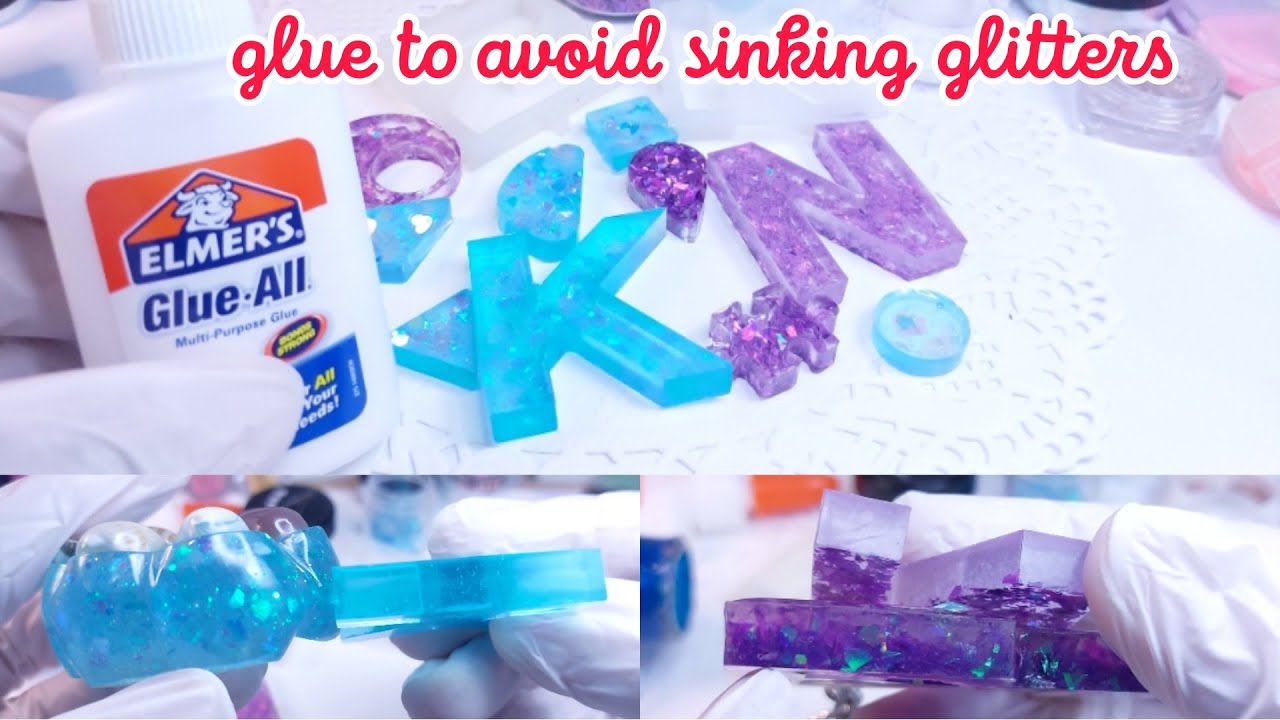sinking glitters in resin glue remedy---effective or not? •  Epoxy resin art • resin crafts