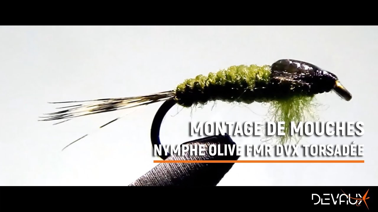 Montage mouche : Nymphe olive FMR DVX torsadée par Philippe Giraud