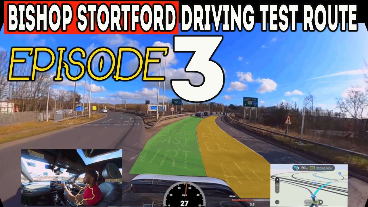 BISHOP STORTFORD DRIVING TEST ROUTE~EP3 - WITH COMMENTARY #drivingtestvideo  #ojkenny