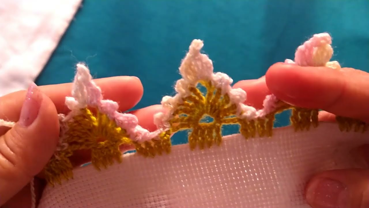 Hermosa puntilla en dos colores, para servilletas num 402#crochet #parati #tutorial #fyp #arte