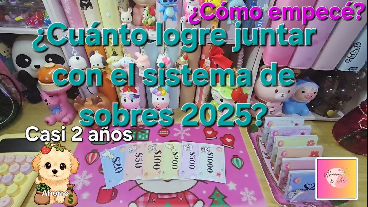 ¿CUÁNTO JUNTE CON EL SISTEMA DE SOBRES?, 2Años 😯💖🍀💲🌸#sistemadesobres #administration #retosdeahorro 
