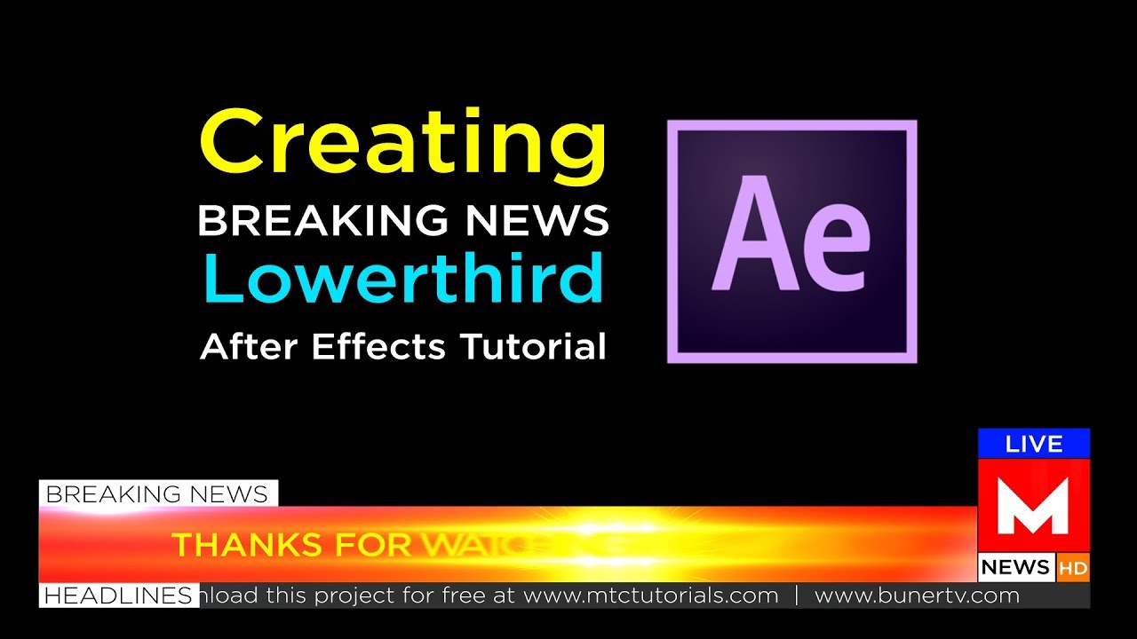 How To Make Lowerthird And Moving Ticker | Adobe After Effects Tutorial