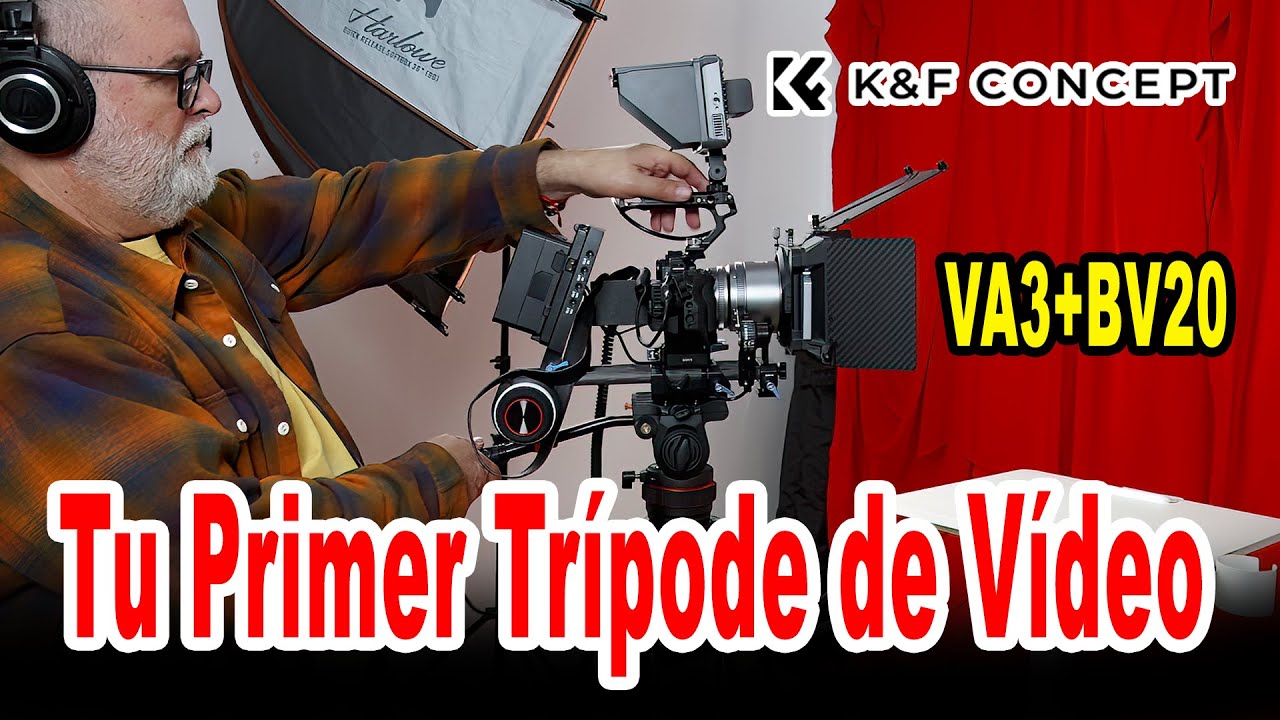 Trípode de Vídeo VA3 + BV20 de K&F Concept - EN ESPAÑOL