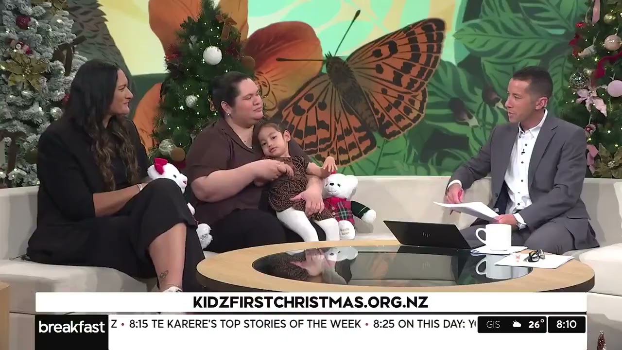 Kidz First Christmas Party on Breakfast. New Zealand News - 11 December 2025 #MiddlemoreFoundation