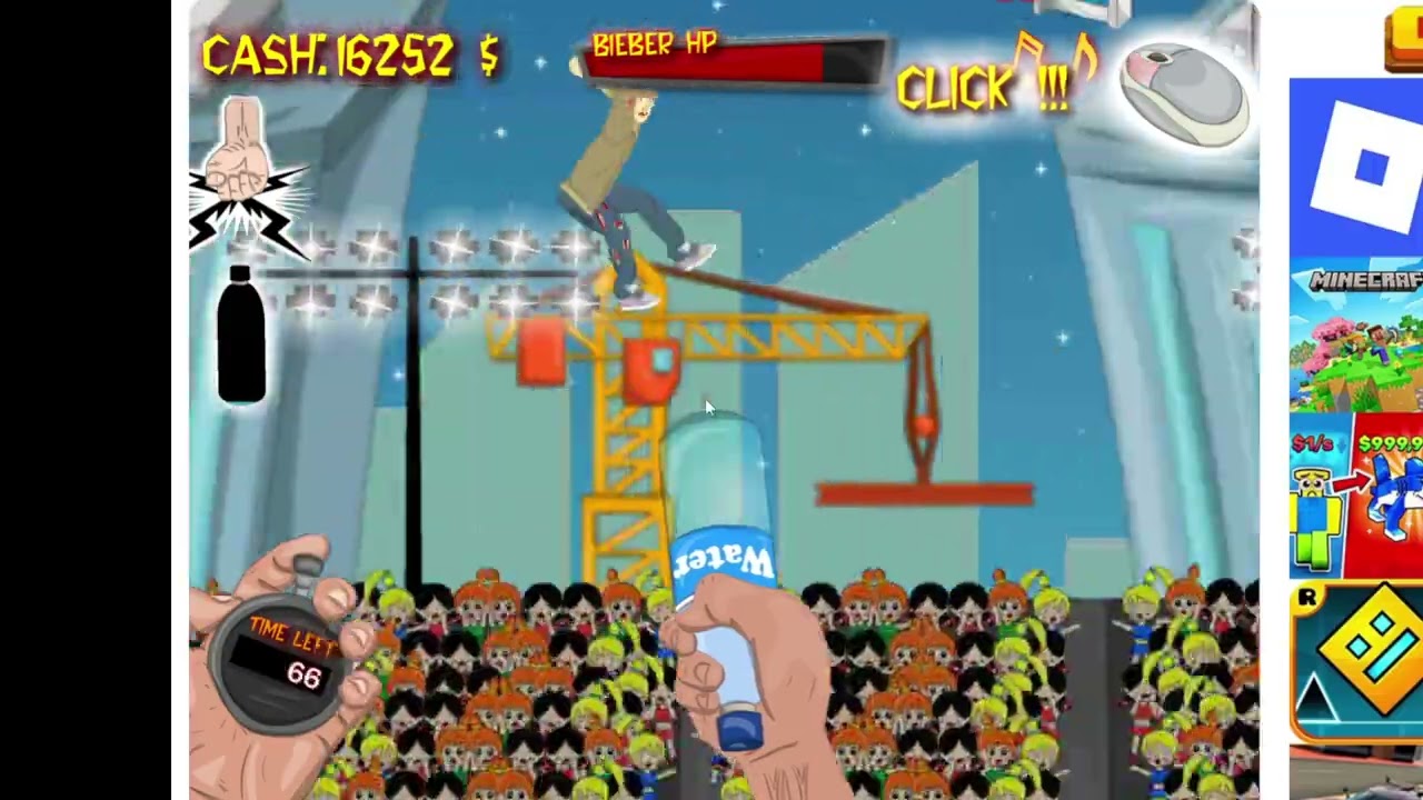 Kick Out Bieber a Flash Game