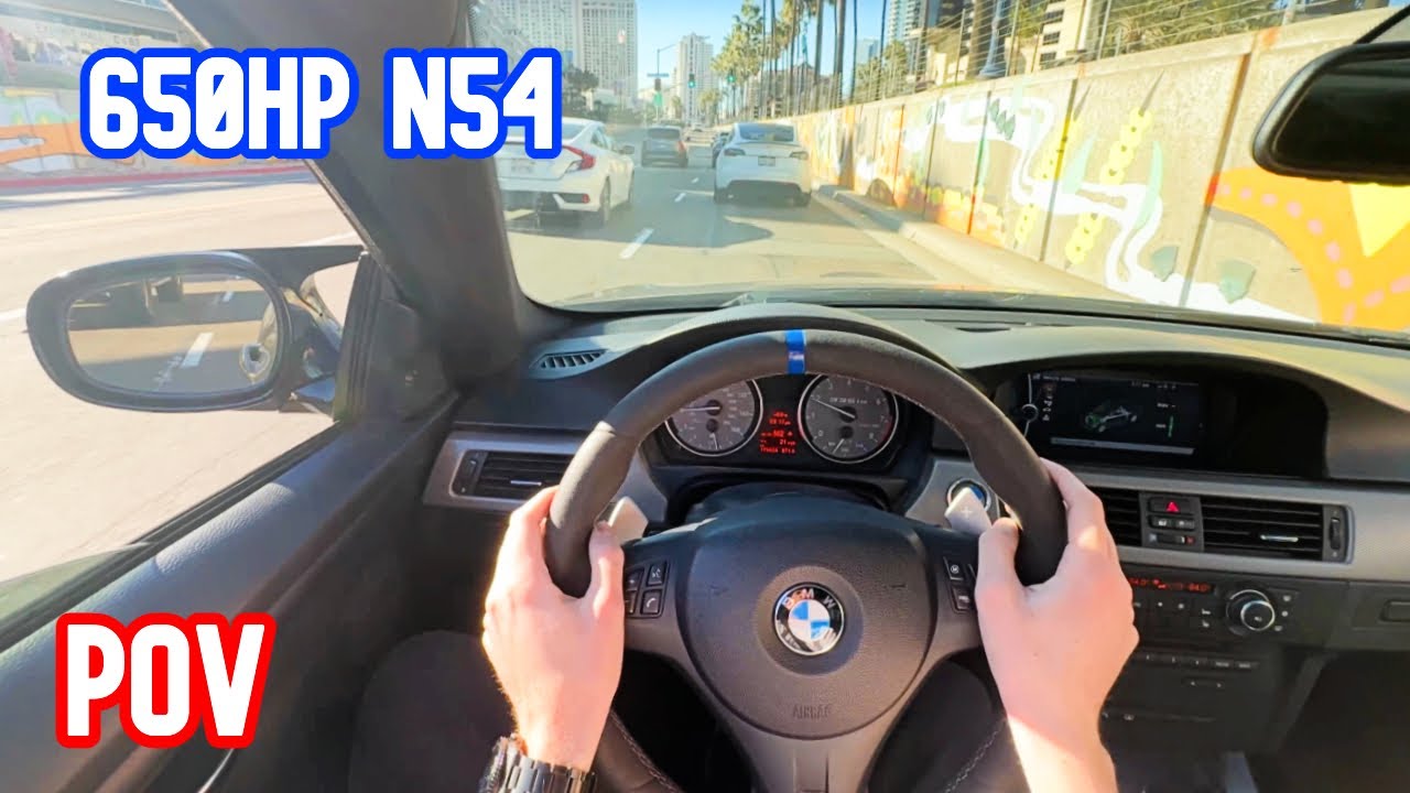 SINGLE TURBO BMW 335IS N54 POV + 4 SINGLE TURBO BMW'S