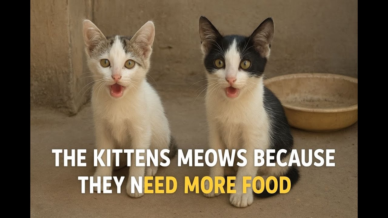 The kittens meows because them needs more food