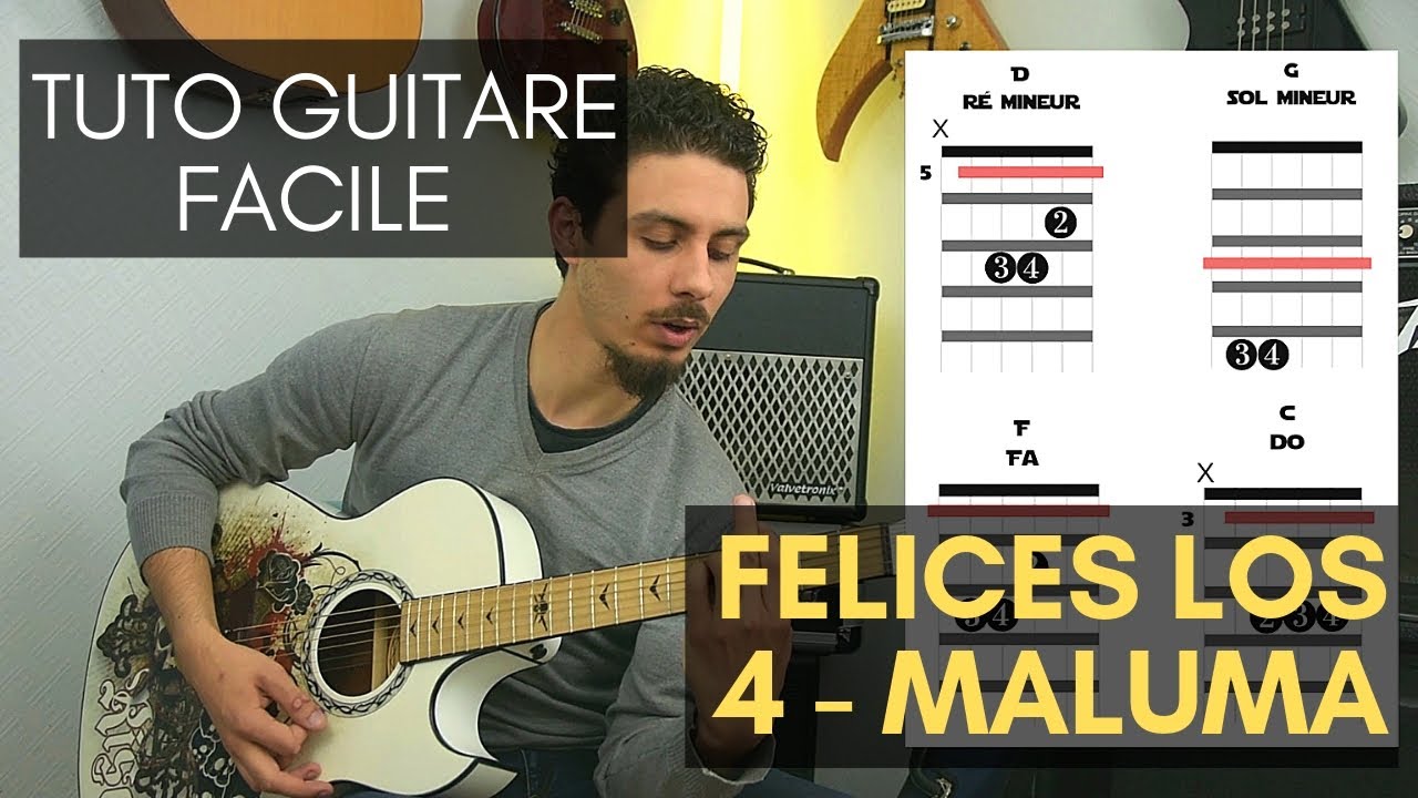 Tuto Guitare Français - Felices Los 4 / Maluma - Facile [Devenir Musicien]