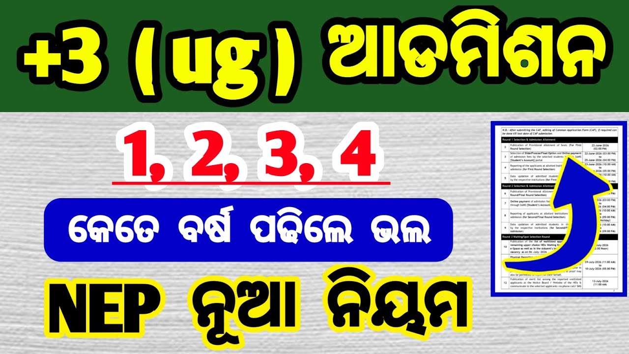new rules for ug admission | new rules for +3 admission | NEP new rules for +3 admission 2026