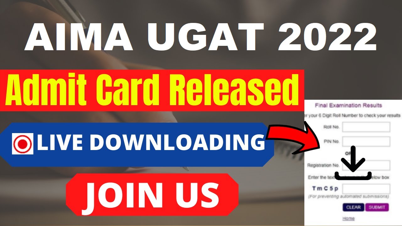 AIMA UGAT 2022 Admit Card (Released) - Check & Download AIMA UGAT 2022 Admit Card Here