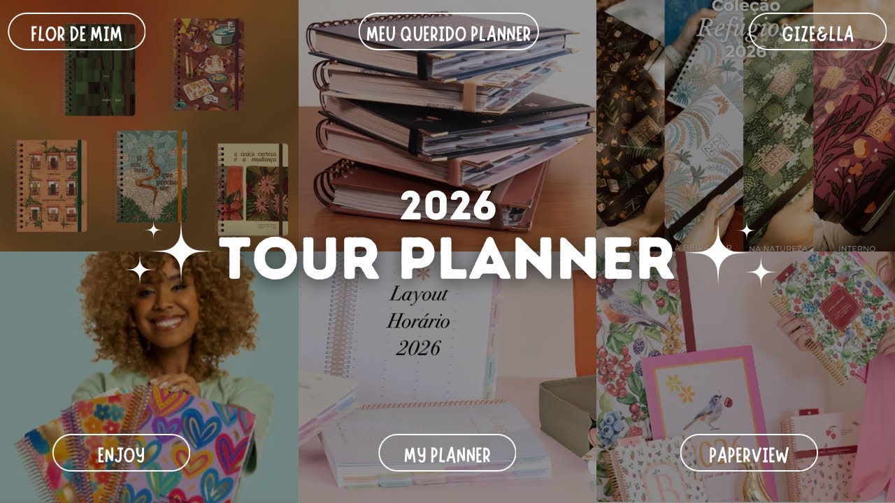 Tour planner 2026  Planner Paperview  My Planner Enjoy Giz e Ella Meu Querido Planner e Flor de Mim 