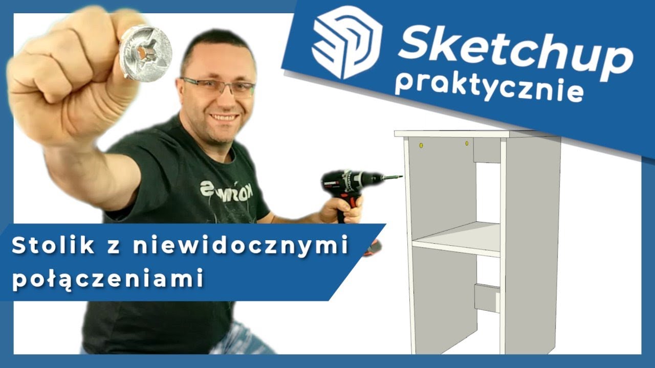 Jak zrobić stolik z ukrytymi połączeniami - projekt w Sketchup i realizacja w warunkach 