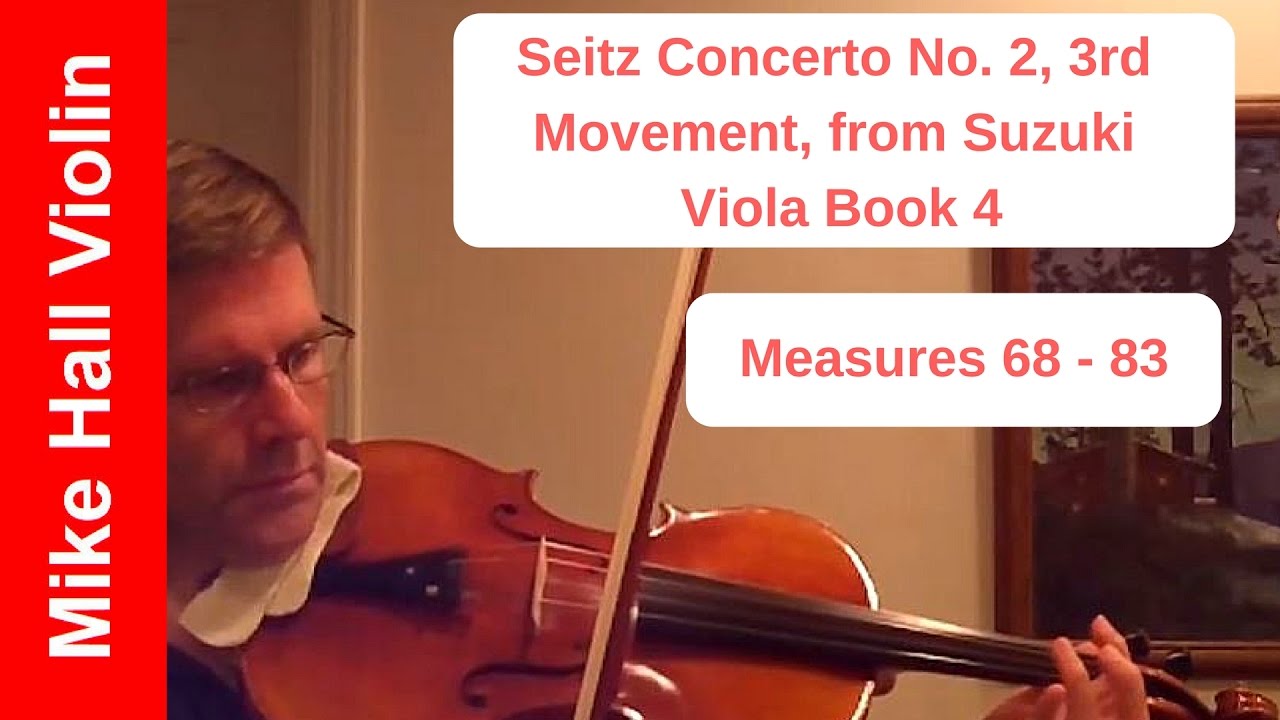 Seitz - Concerto No. 2, 3rd Movement from Suzuki Viola Book 4, Measures 68-83