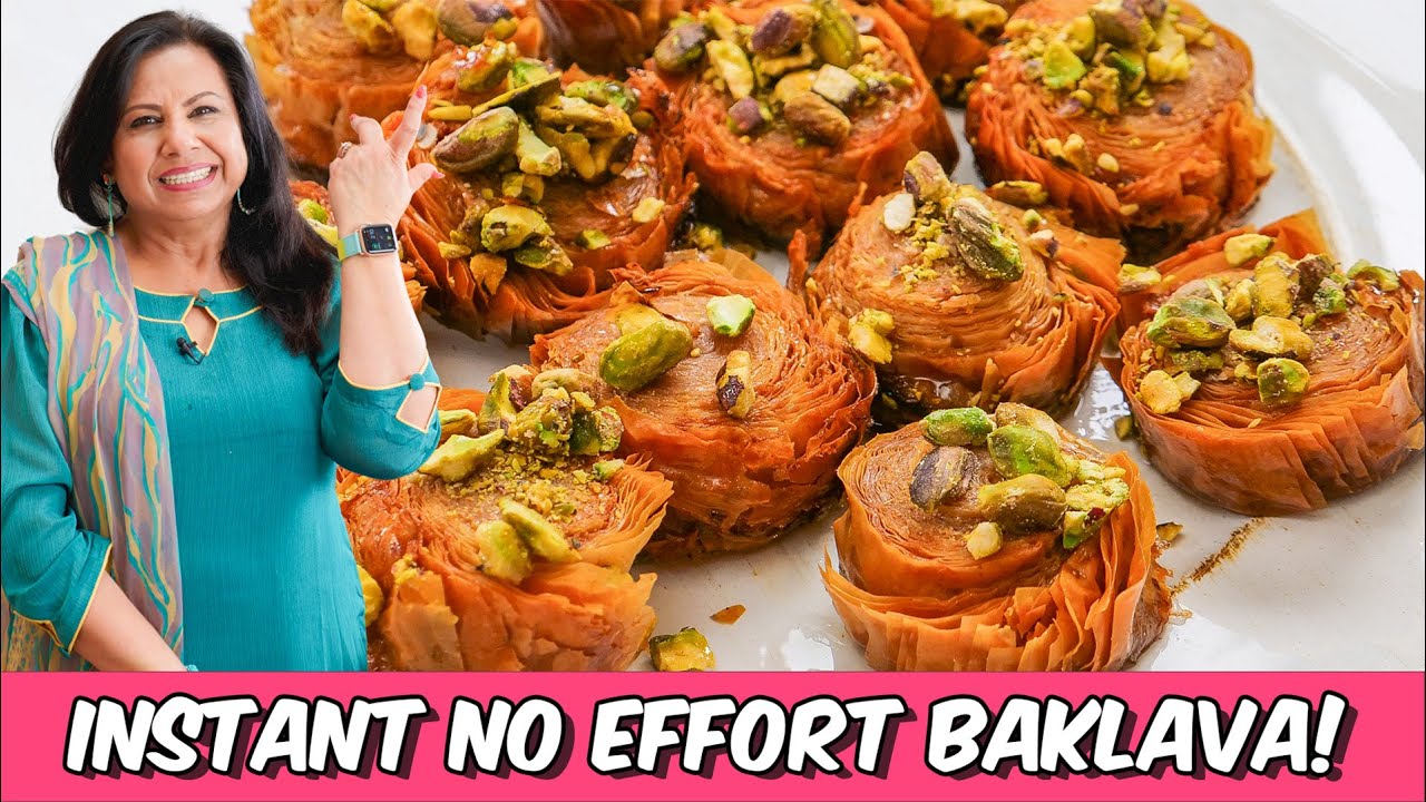 No Effort Instant Baklava Recipe in Urdu Hindi - RKK
