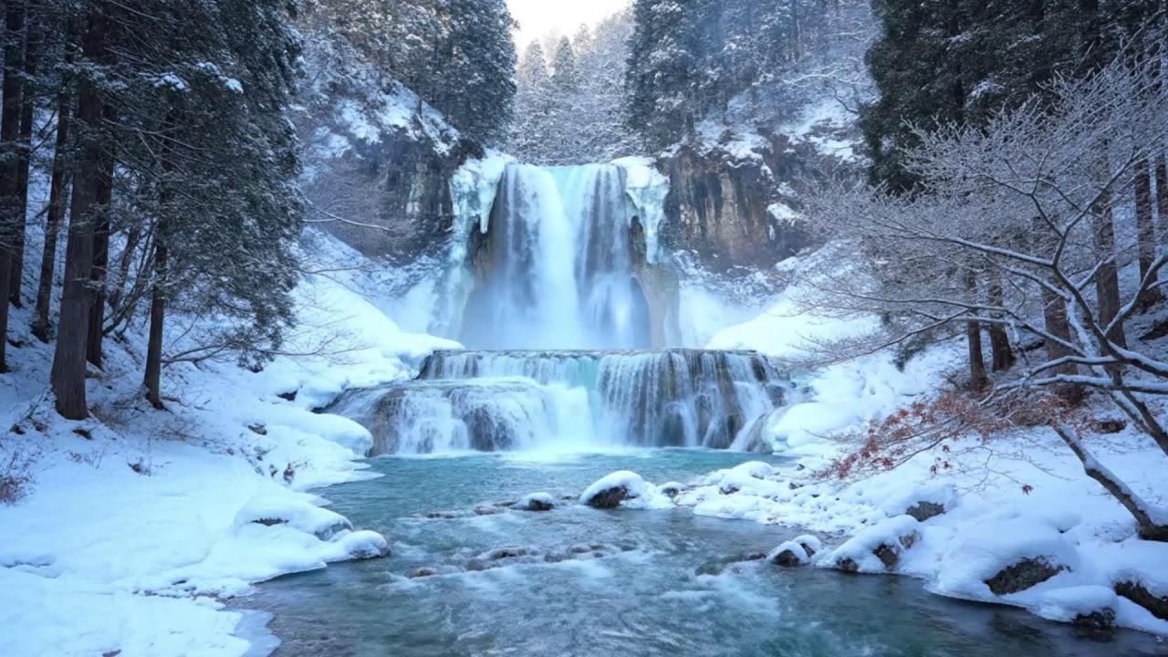 Вы не поверите этому звуку воды! Красивый водопад и кристально чистая река для глубокого сна