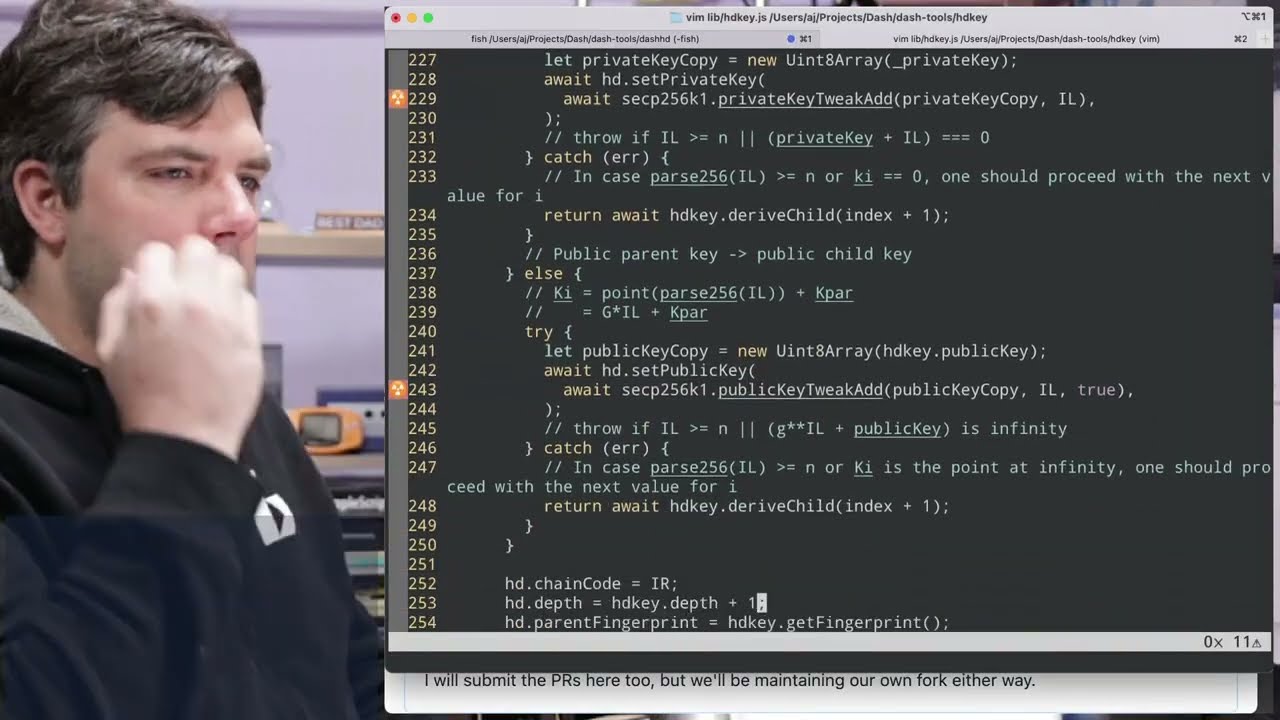 Code Hangout: Next-Gen DASH Tools #8: Porting Dash HD Wallet Keys to Browser JS