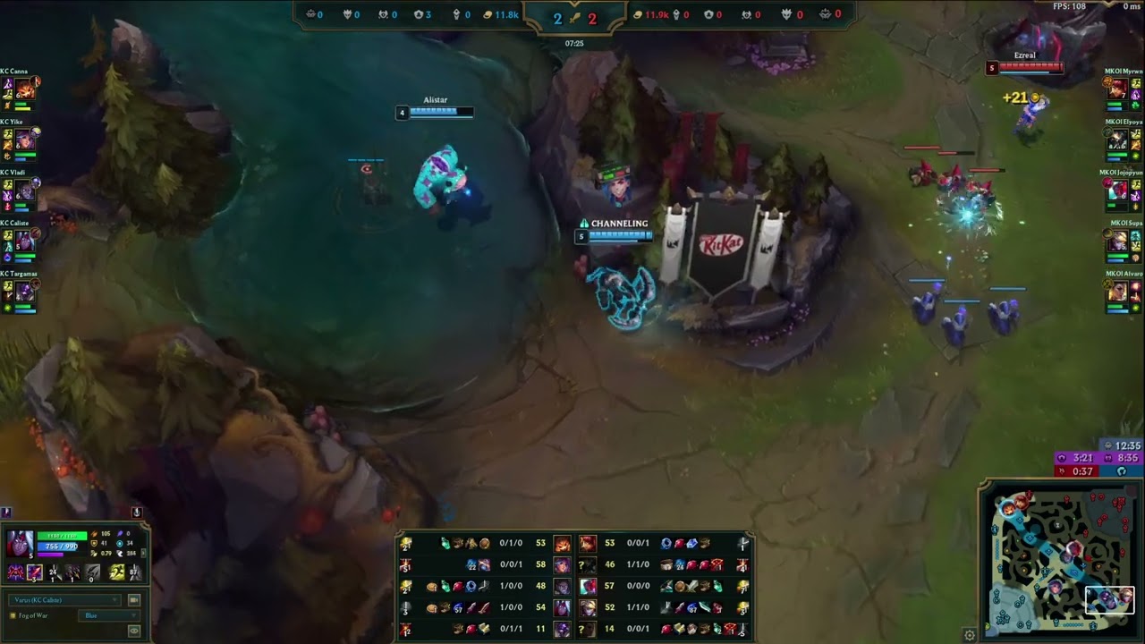 LEC 2025 Spring KC vs MKOI Game 1 (KC Caliste Varus Bot POV)