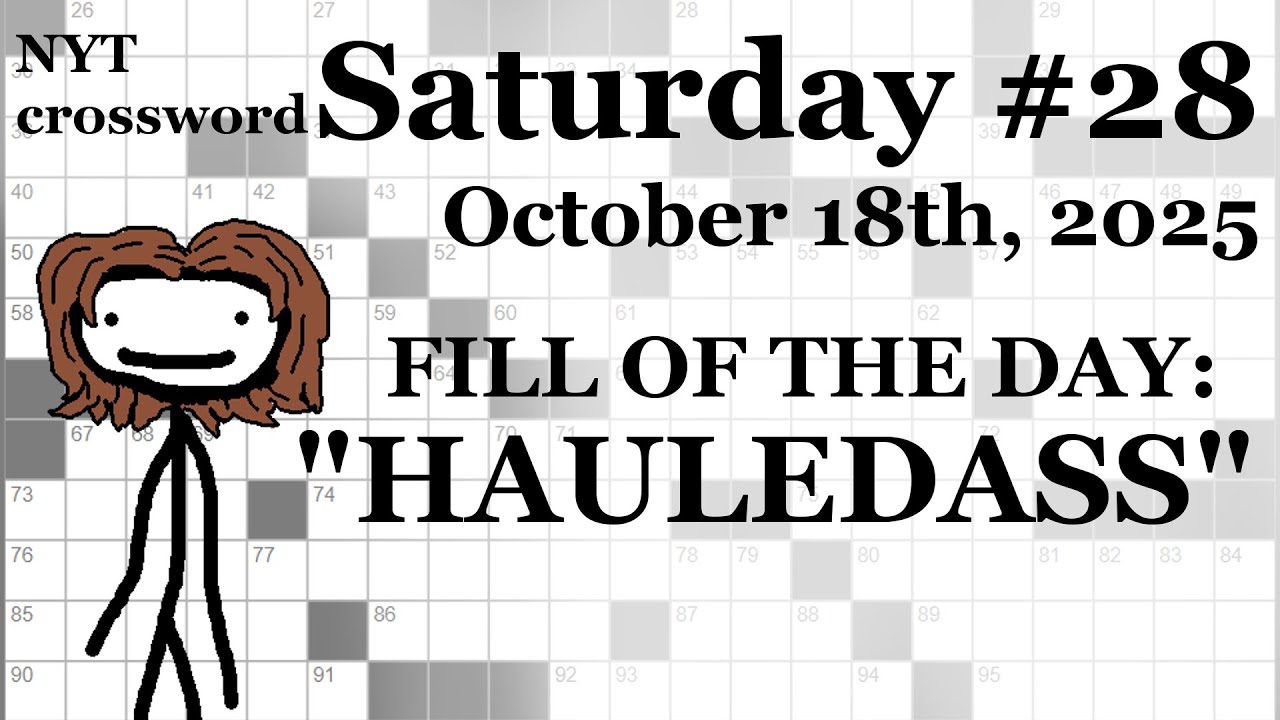 Saturday,  10/18/25 -- NYT Crossword with Sam