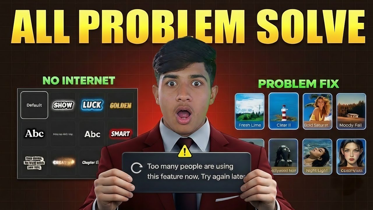 CapCut Too Many People Using This Feature | Capcut No Internet Connection Problem Solved l New Trick