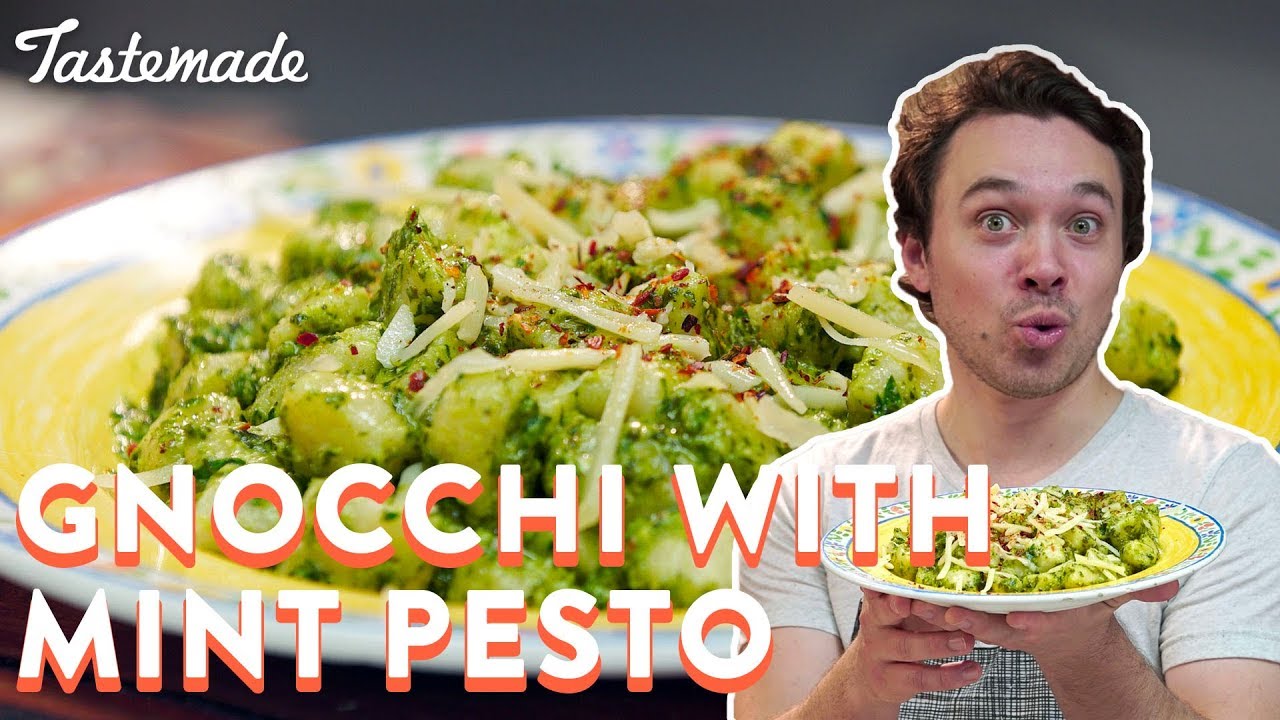 Ricotta Gnocchi with Mint Pesto | Frankie Celenza