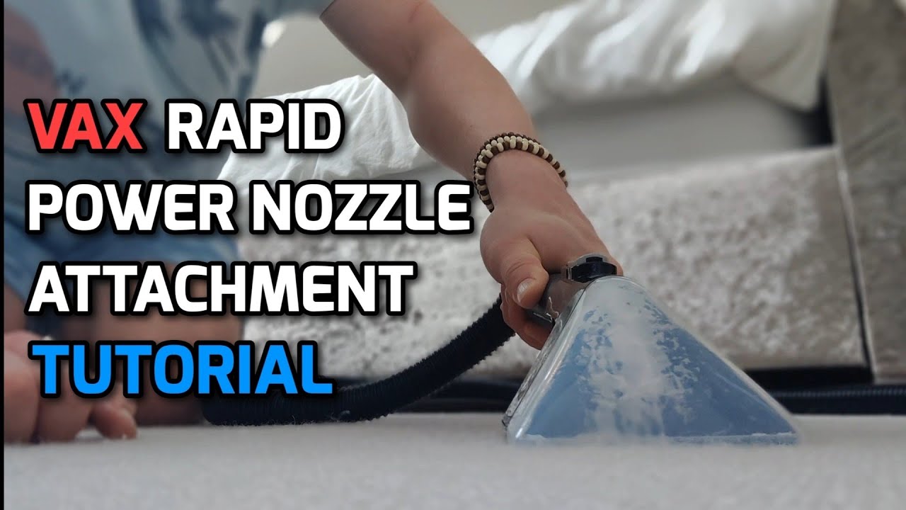 How to use the nozzle attachment on the Vax Rapid Power Carpet Cleaner