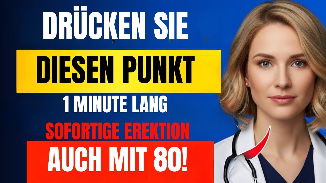 Ältere Männer! Massiert diese Stelle 1 Minute lang, um eure Potenz wiederherzustellen.