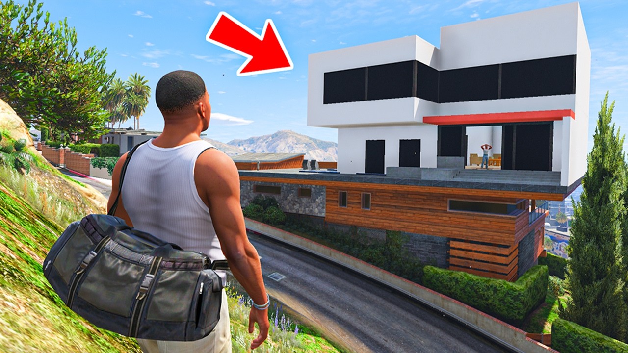 Franklin FOUND INDIAN BIKE DRIVING 3D Franklin's House on His HOUSE in GTA 5!