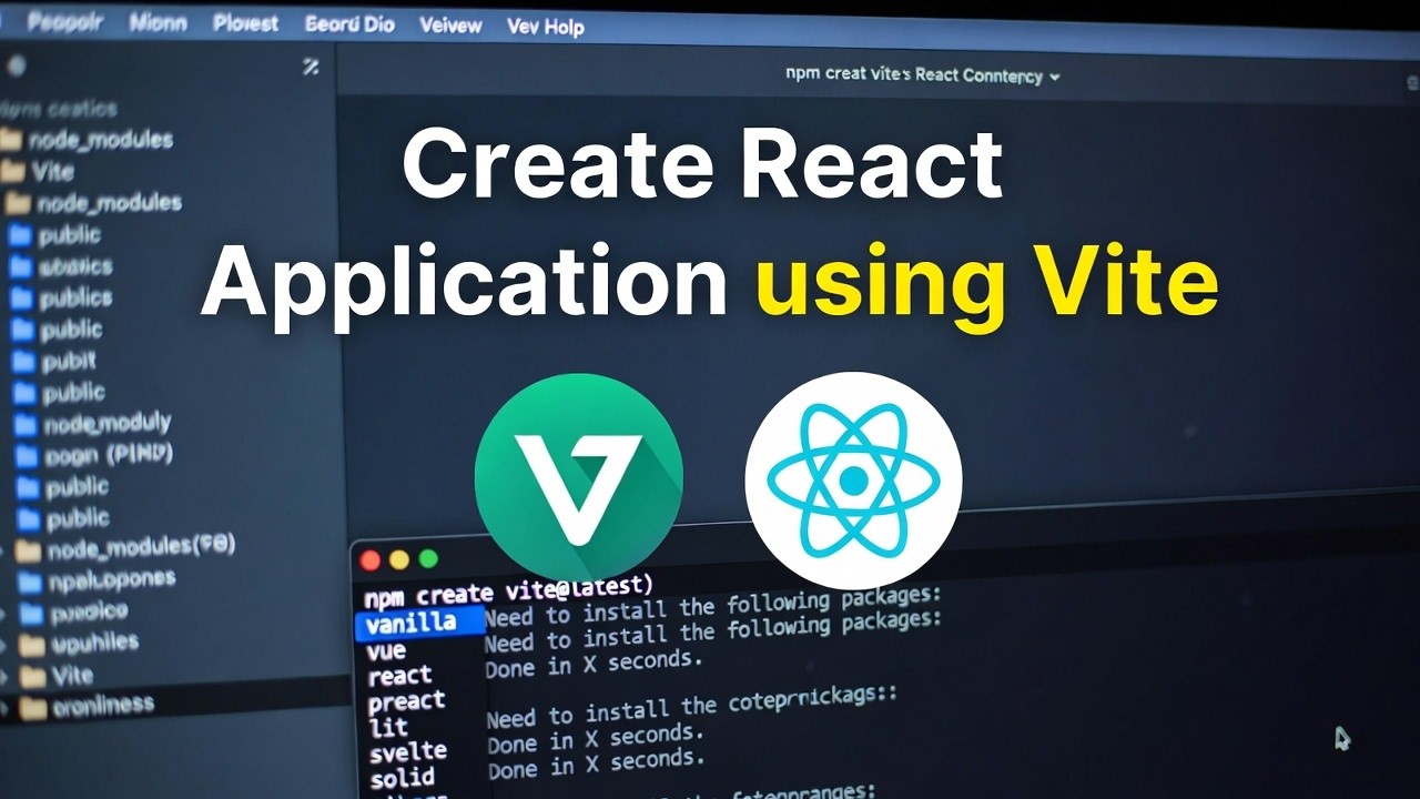how to create a react application using vite tools