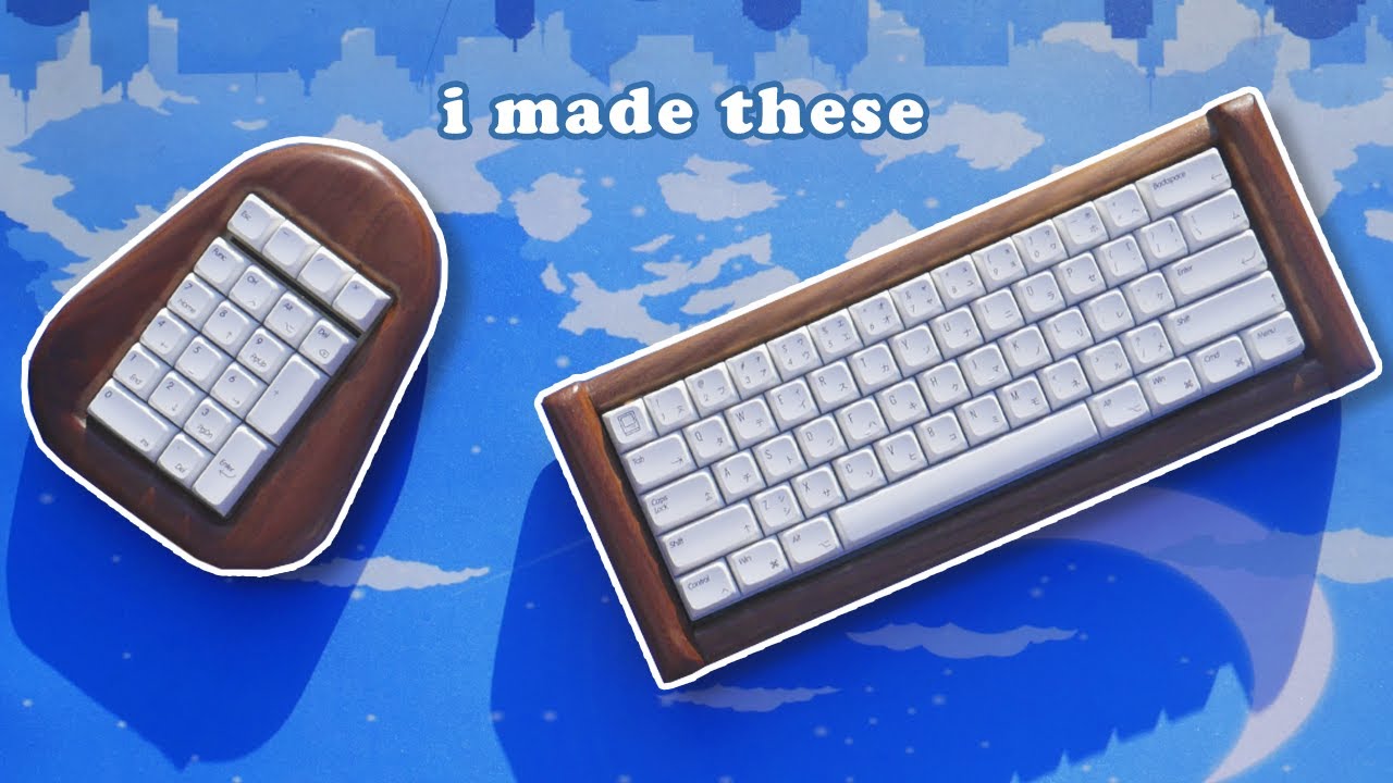 Woodworking - Numpad and Stable Keyboard Case with Walnut Veneer