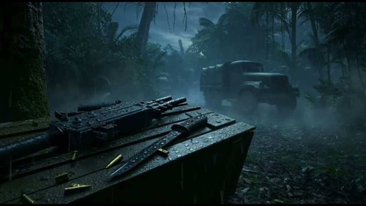  Dark Jungle Bivouac ASMR | Rambo-Style Survival Ambience (Rain & Fog)