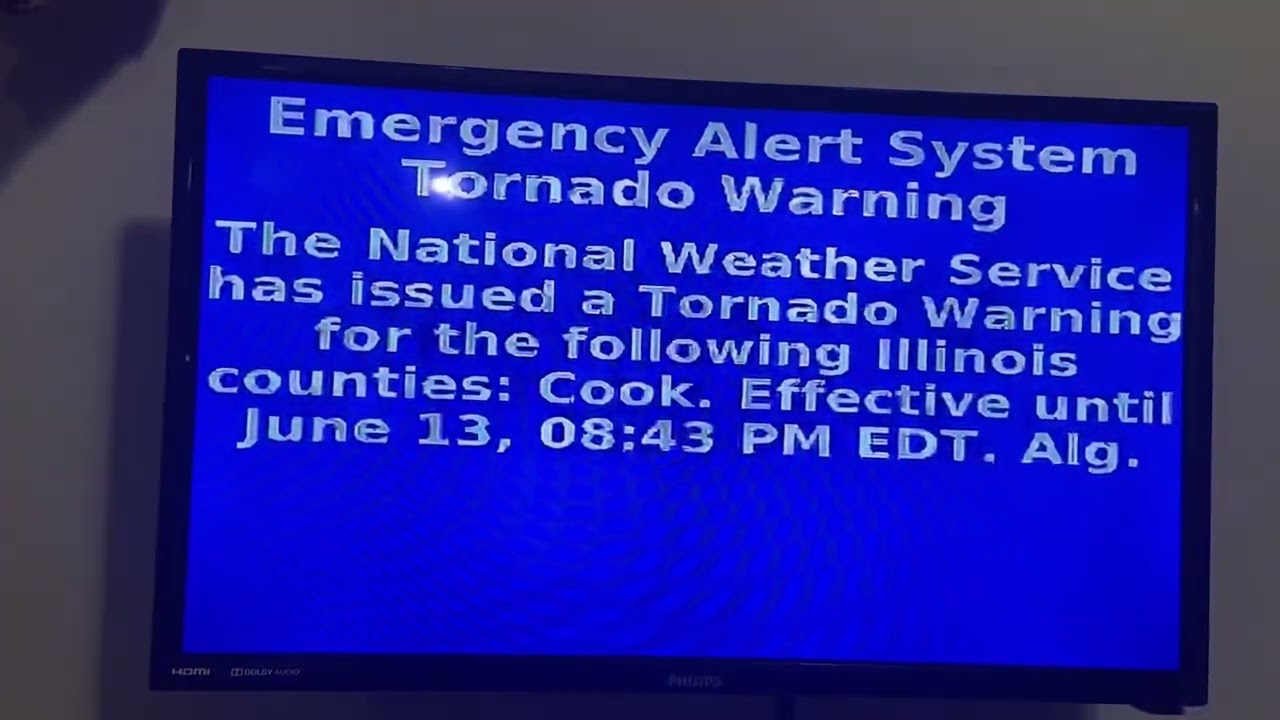 Tornado Warning Sounds:Chicago 06/13/2022