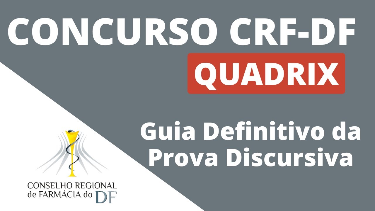 Concurso CRF-DF | Guia Definitivo para entender a Reda&ccedil;&atilde;o da Quadrix 2026