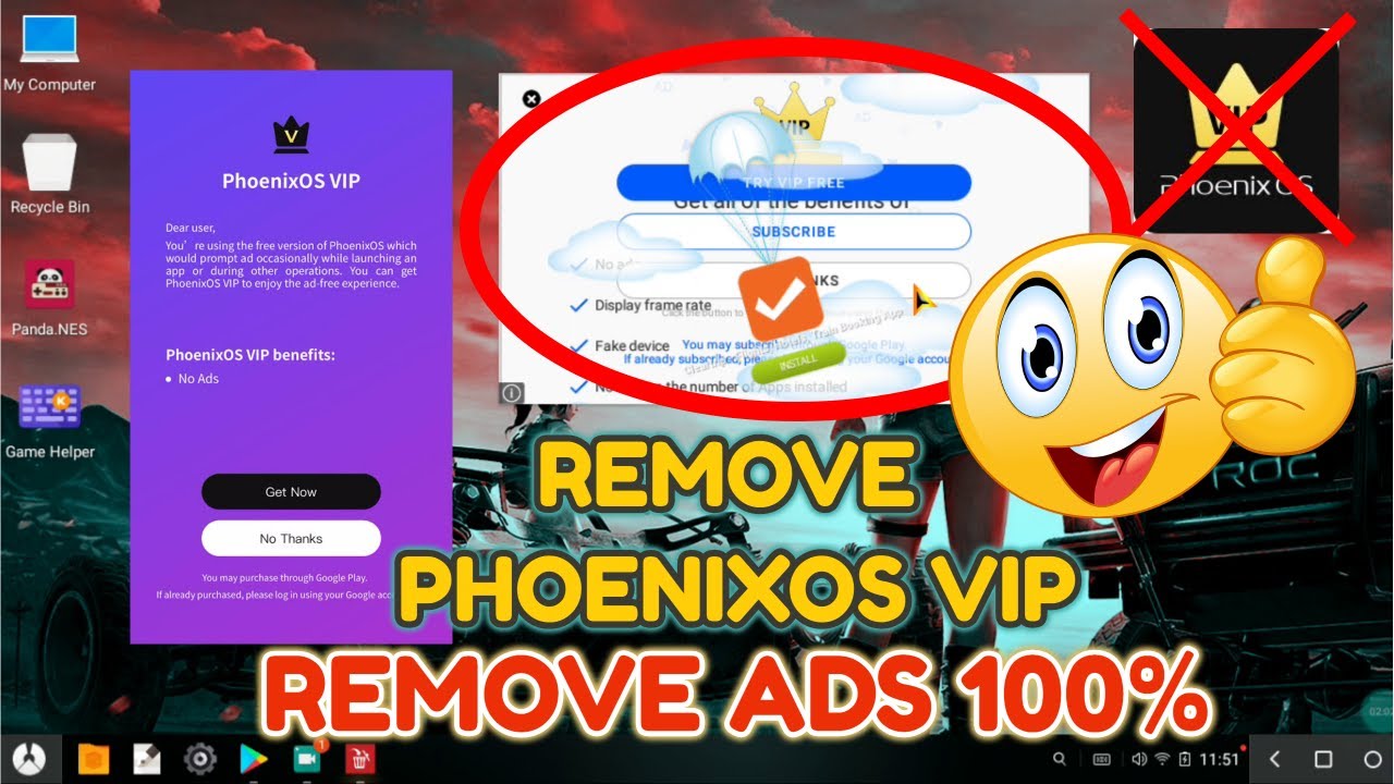 Удалить VIP-рекламу PhoenixOS навсегда😉🔥 [2025]