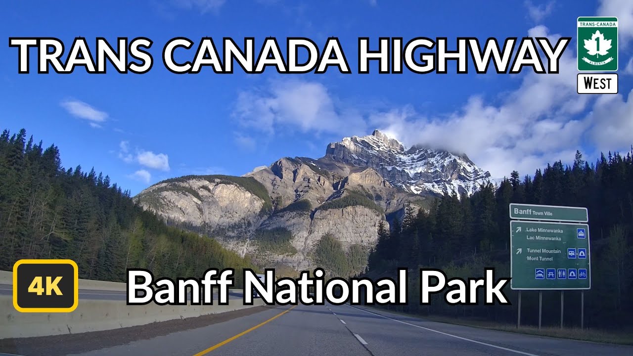 Trans Canada Highway Drive Kananaskis Canmore Banff National Park