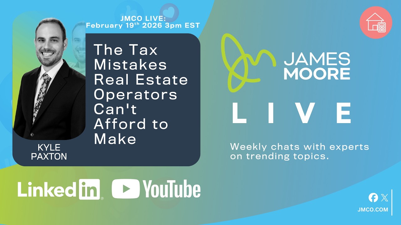 Live With Kyle Paxton: The Tax Mistakes Real Estate Operators Can't Afford to Make