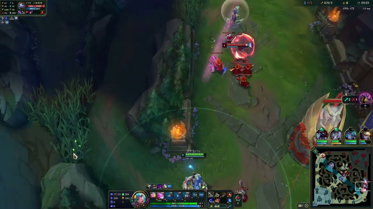 【LoL】初心者プレイ日記 その97(ノーマルドラフト)【SUPセラフィーン】