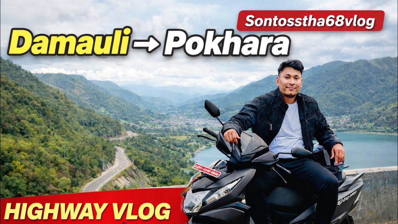 🎥 Pokhara Bound! Full Scooter Journey Vlog
