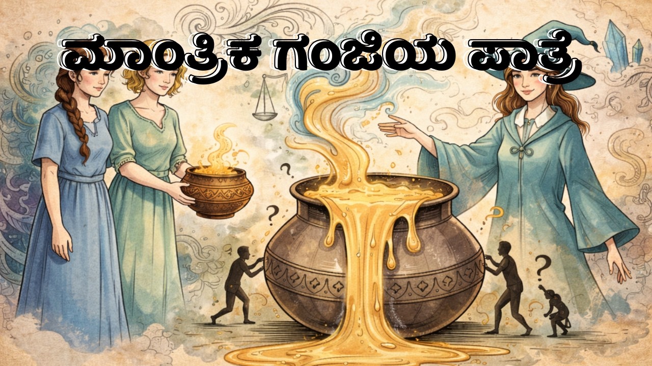 ಮಾಂತ್ರಿಕ ಗಂಜಿಯ ಪಾತ್ರೆ | Kannada Kids Story | Moral Story for Children | ಕನ್ನಡ ಮಕ್ಕಳ ಕಥೆ