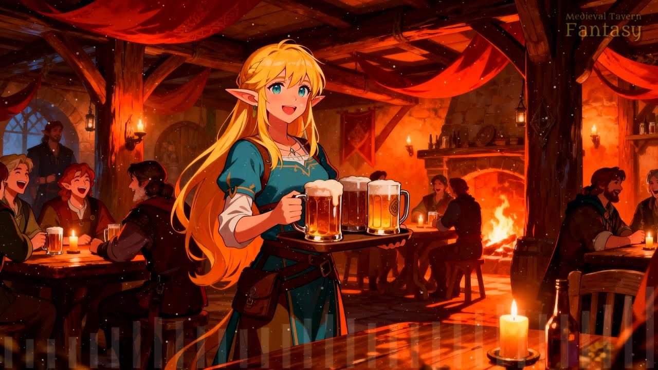 FANTASY MEDIEVAL TAVERN • Medieval Ambience with Soothing Bard Tunes • Medieval Tavern Fantasy