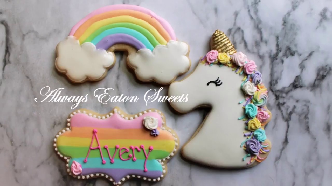 Rainbow Unicorn Cookies