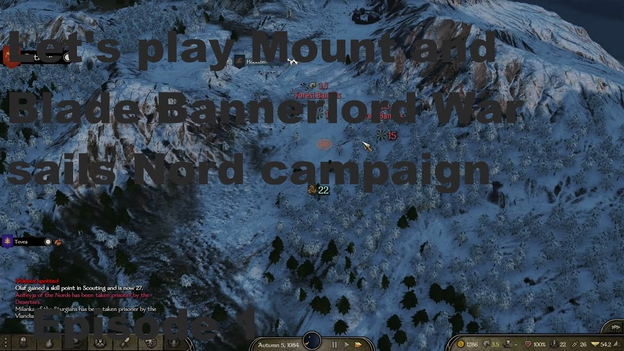Let's play bannerlord war sails Nords campaign aflevering 1 (No commentary)