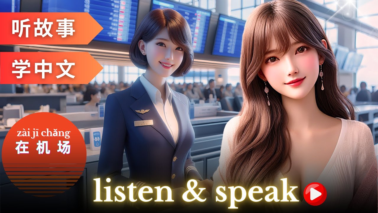 在机场 | Навыки аудирования и говорения на китайском языке #mandarin #hsk2 #hsk3