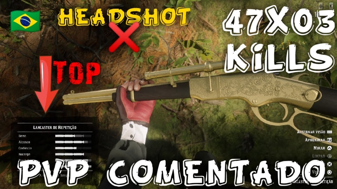 LANCASTER SHOW 47 KILLS - MINHA ARMA PREFERIDA PRA PVP - RED DEAD 2 ONLINE