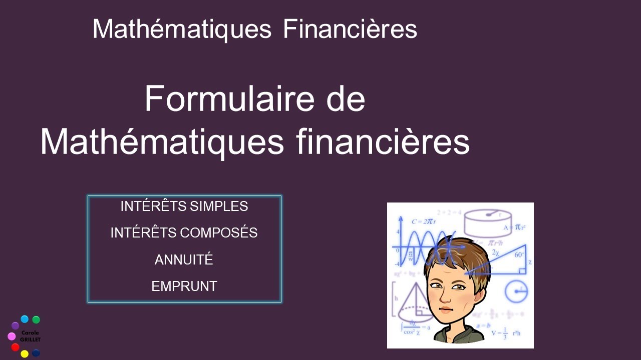Formulaire de maths financières