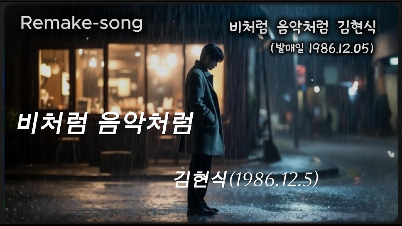 비처럼 음악처럼-김현식(발매일1986.12.05) 너무나도 좋은 노래입니다. 아무리 들어도 질리지 않는 명곡이죠~~