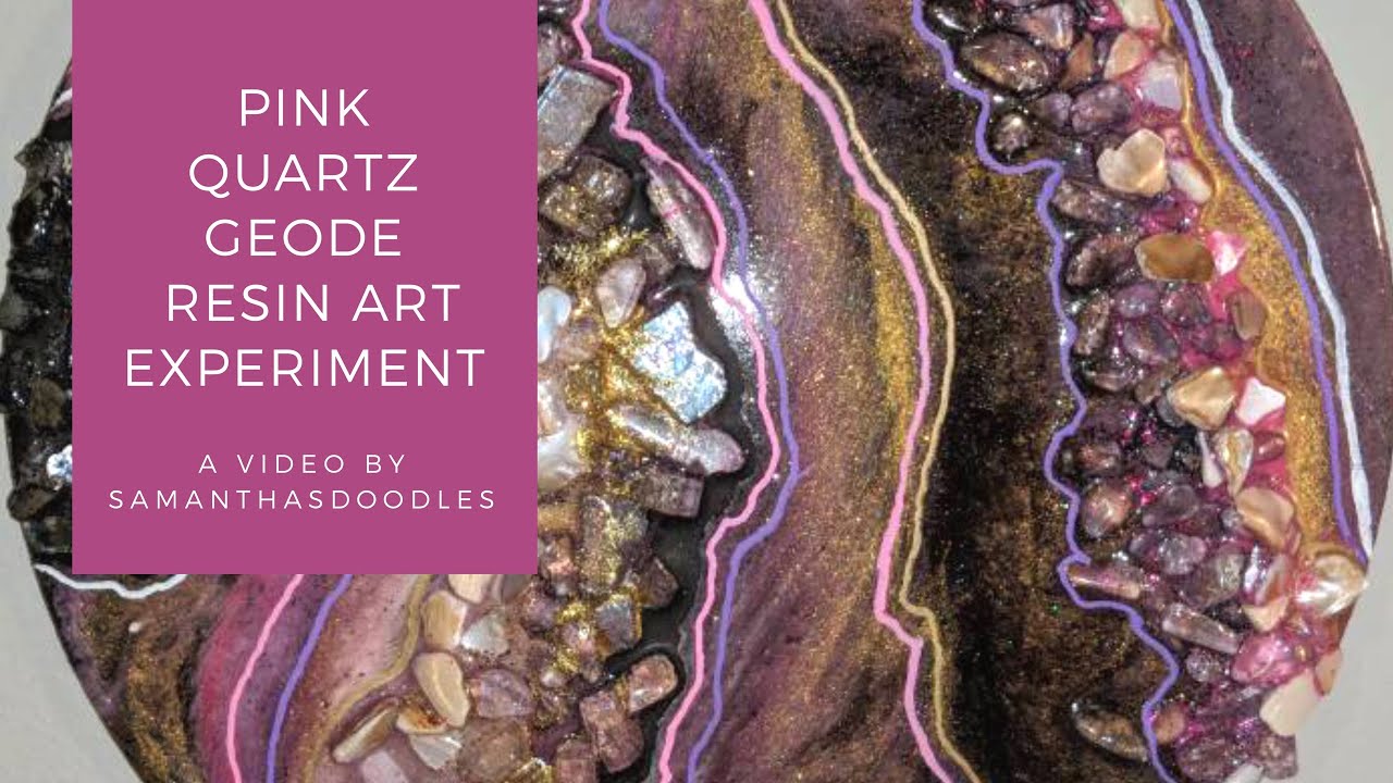 Pink Quartz Geode Resin Art Experiment by SamanthasDoodles
