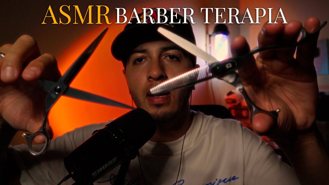 ASMR 💈 RECORTE CON TERAPIA Duerme en 5 min ✂️ Español Soft Spoken